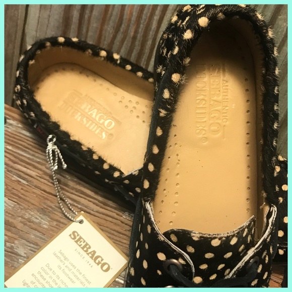Adorable polka-dot calf hair boat shoe by Sebago - Picture 8 of 8
